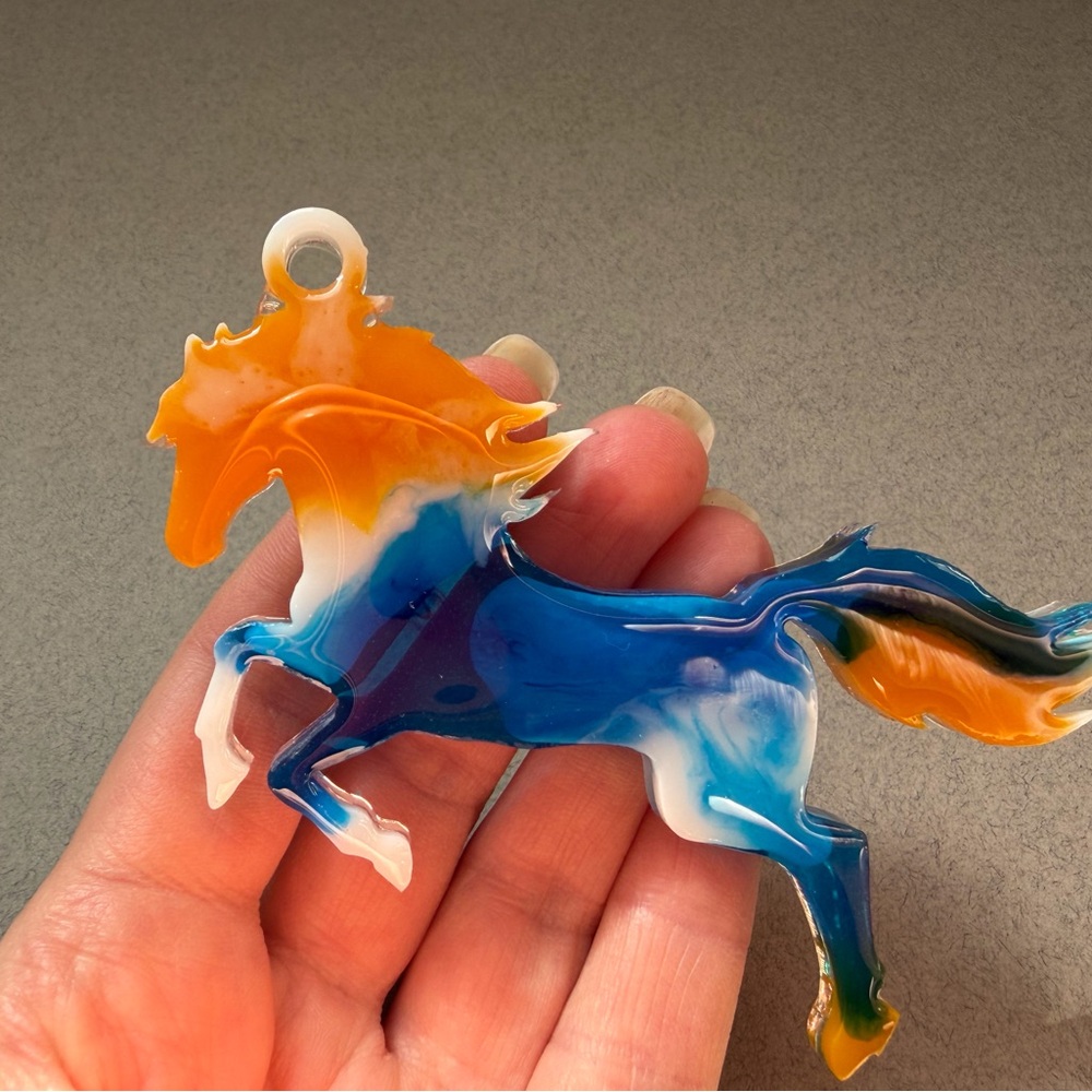 Resin Mustang Hanging Charm
